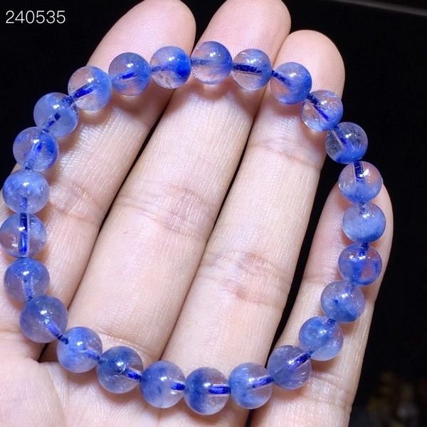 genuine natural blue dumortierite quartz rutilated crystal bracelet 7.2mm women men gemstone round beads rare reiki stone aaaaa, Silver
genuine natural blue dumortierite quartz rutilated crystal bracelet 7.2mm women men gemstone round beads rare reiki stone aaaaa, Silver