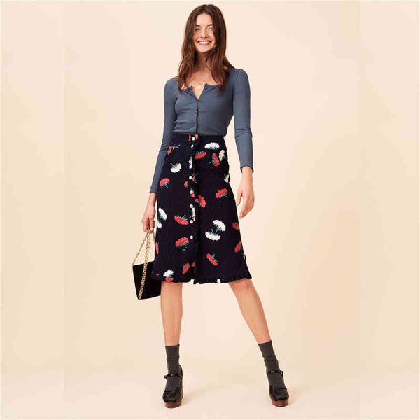 skirts rouje spring and summer french elegant buckle print slim skirt women's, Black
skirts rouje spring and summer french elegant buckle print slim skirt women's, Black