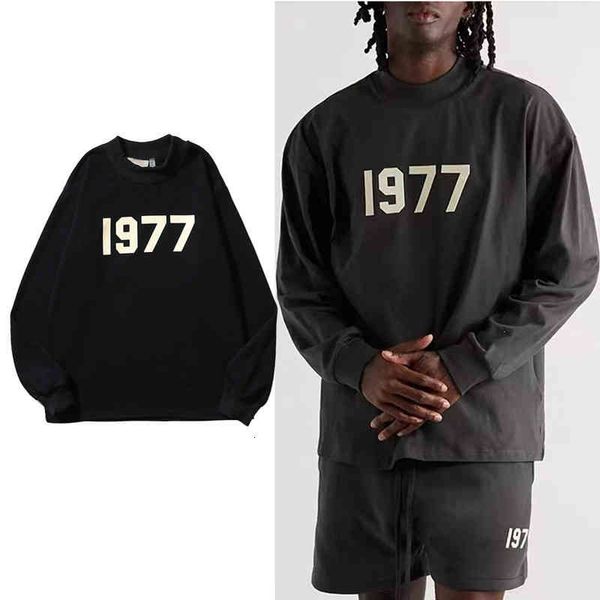 men's t-shirts high street fog double thread 77 flocking printed long sleeve t-shirt lovers hip-hop bottoming b278, White;black 
men's t-shirts high street fog double thread 77 flocking printed long sleeve t-shirt lovers hip-hop bottoming b278, White;black