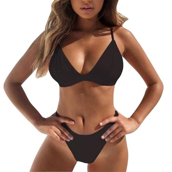 women's swimwear bikini 2021 women two pieces set solid padded push up swimsuit tankini bathing suit225v, White;black
women's swimwear bikini 2021 women two pieces set solid padded push up swimsuit tankini bathing suit225v, White;black