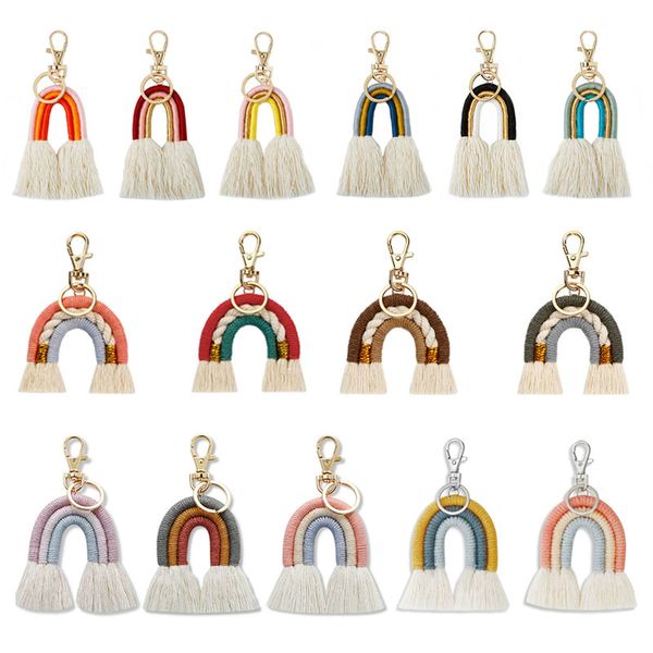 dhl weaving rainbow keychains for women boho handmade key holder keyring macrame bag charm car hanging jewelry gifts 17 colors, Silver
dhl weaving rainbow keychains for women boho handmade key holder keyring macrame bag charm car hanging jewelry gifts 17 colors, Silver