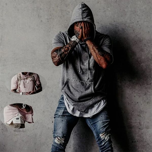 shirts for men hooded short sleeve tshirt summer mens clothing gym fitness casual shirt washed slim fit t shirt 220606, White;black
shirts for men hooded short sleeve tshirt summer mens clothing gym fitness casual shirt washed slim fit t shirt 220606, White;black