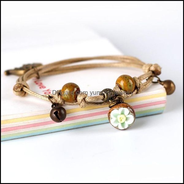 charm bracelets jewelry simple vintage handmade ceramic flower alloy elephant bell pendant bracelet girl student personality ethnic style dr, Golden;silver
charm bracelets jewelry simple vintage handmade ceramic flower alloy elephant bell pendant bracelet girl student personality ethnic style dr, Golden;silver