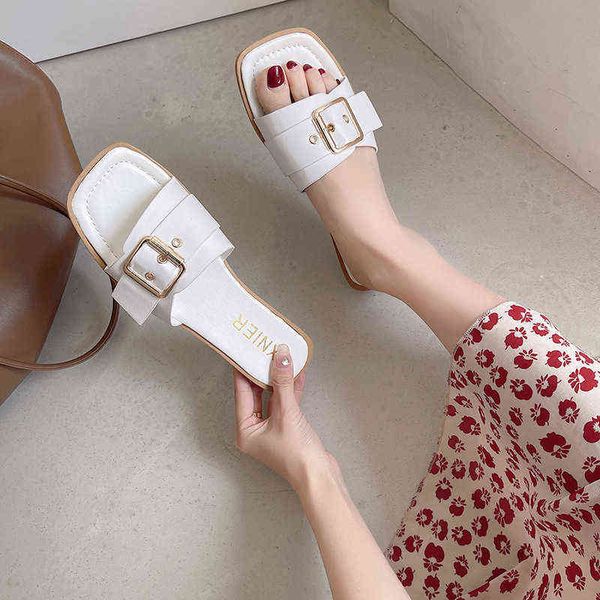 women's large slippers 2022 summer square button flip flops flat bottom sandals fashion casual wear outside, Black
women's large slippers 2022 summer square button flip flops flat bottom sandals fashion casual wear outside, Black