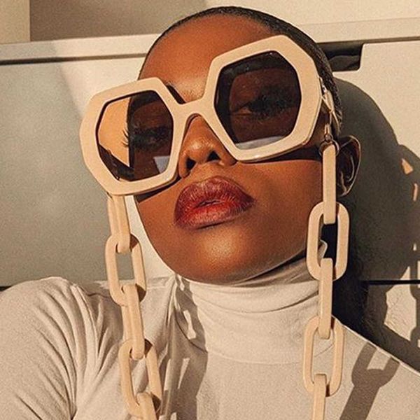 sunglasses unique chain set for women 2022 luxury brand polygon square sun glasses female vintage punk eyewear beige men shades, White;black
sunglasses unique chain set for women 2022 luxury brand polygon square sun glasses female vintage punk eyewear beige men shades, White;black