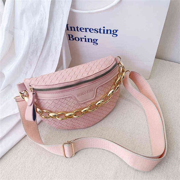 knitted pu leather waist bags for women weaving design fanny pack thick chain female wide strap crossbody chest bag 220527
knitted pu leather waist bags for women weaving design fanny pack thick chain female wide strap crossbody chest bag 220527