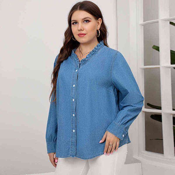 spring summer stitching single breasted denim shirt 2022 casual long sleeve cardigan v neck plus size women's cardigan l220714, White
spring summer stitching single breasted denim shirt 2022 casual long sleeve cardigan v neck plus size women's cardigan l220714, White