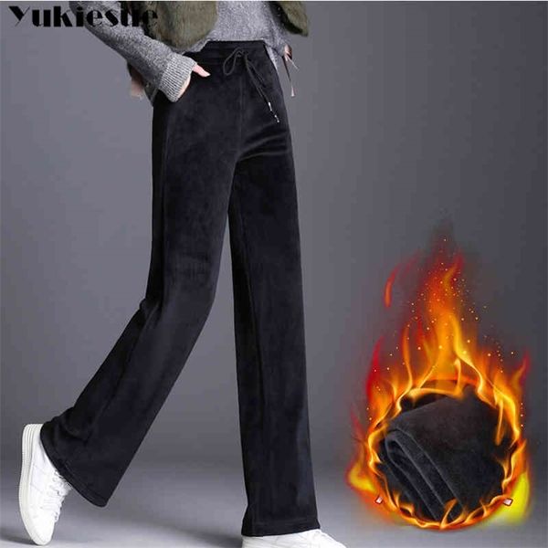 winter wide leg pants for women thick warm trousers female fleece stretch women high waist pants women velvet trousers 210412, Black;white
winter wide leg pants for women thick warm trousers female fleece stretch women high waist pants women velvet trousers 210412, Black;white