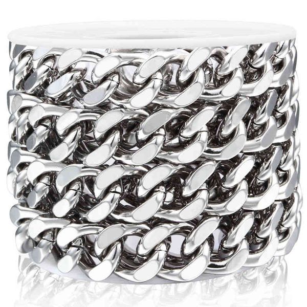 cuban chain for men women punk stainless steel curb link chains necklace vintage bracelet jewelry making width 10mm 1m, Golden;silver
cuban chain for men women punk stainless steel curb link chains necklace vintage bracelet jewelry making width 10mm 1m, Golden;silver