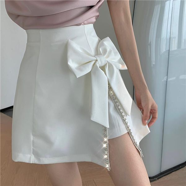 women high street skirt sweet solid color girls bow diamonds asymmetrical irregular waist a-line short s3010, Black
women high street skirt sweet solid color girls bow diamonds asymmetrical irregular waist a-line short s3010, Black