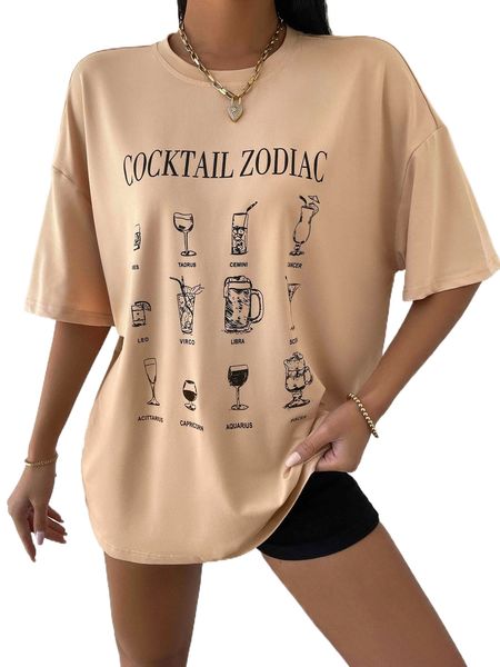 letter graphic drop shoulder tee q5n3#, White
letter graphic drop shoulder tee q5n3#, White