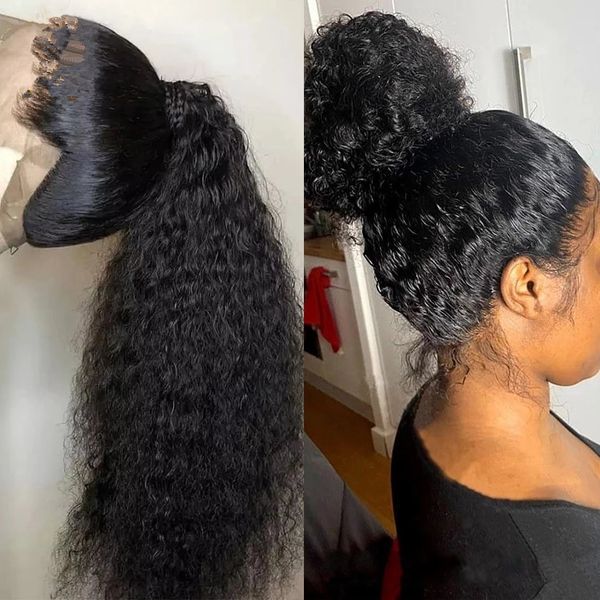 360 full lace wig human hair pre plucked 13x4 lace frontal wigs for women water wave front hd curly ponytail, Black;brown
360 full lace wig human hair pre plucked 13x4 lace frontal wigs for women water wave front hd curly ponytail, Black;brown