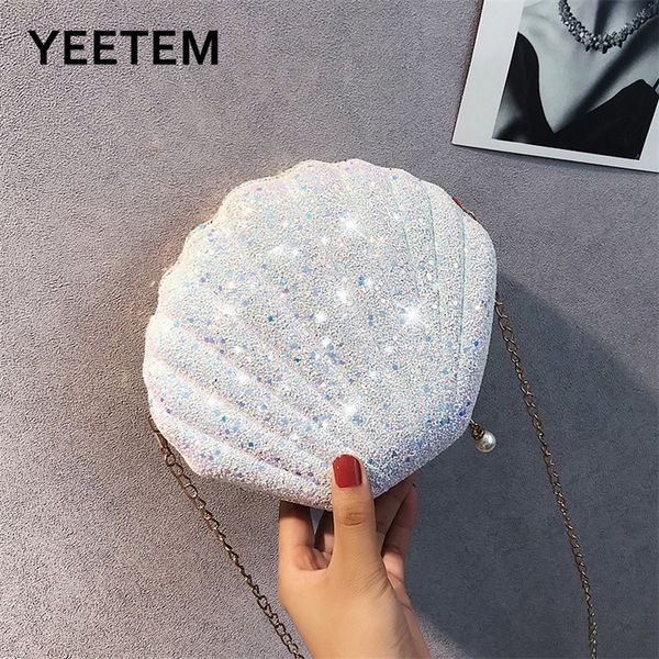 fashion chain pearl sequin banquet party shiny mini shell bag lady messenger bag wallet s and handbags luxury 220520
fashion chain pearl sequin banquet party shiny mini shell bag lady messenger bag wallet s and handbags luxury 220520