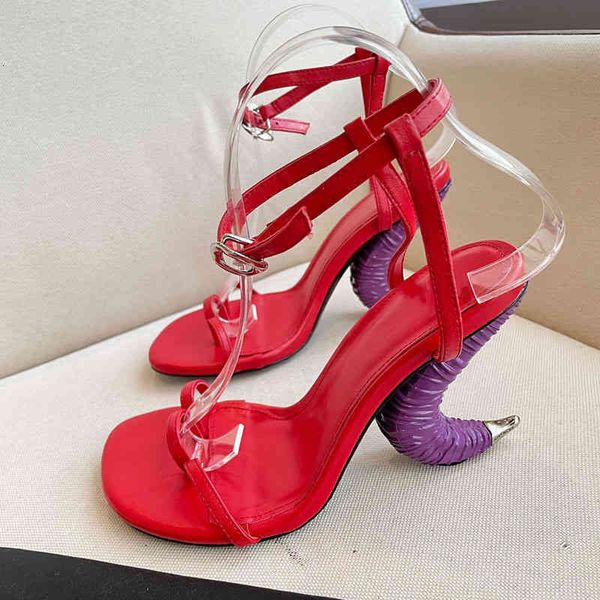 sandals special shaped heel sandals summer ox horn open toe real leather wallet refers to women's shoes, fashionable and versatile cjyq, Black
sandals special shaped heel sandals summer ox horn open toe real leather wallet refers to women's shoes, fashionable and versatile cjyq, Black