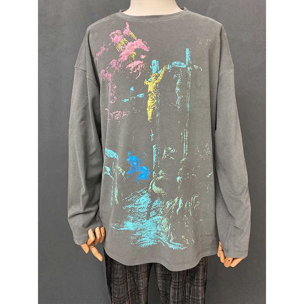men's t-shirts atnt aw2020 heavy wash grey cross vintage printed long sleeve loose hip hop t-shirt, White;black
men's t-shirts atnt aw2020 heavy wash grey cross vintage printed long sleeve loose hip hop t-shirt, White;black