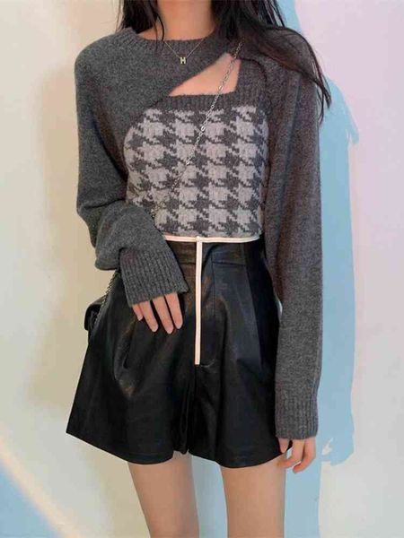 a sense of design knitted suit jersey with two-piece set in lattice trendy women's clothing wholesale, White
a sense of design knitted suit jersey with two-piece set in lattice trendy women's clothing wholesale, White