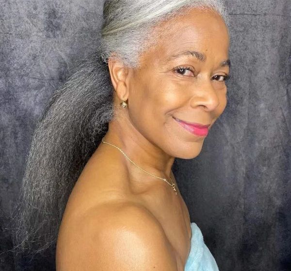 fashion human hair ponytail salt and pepper mixed grey hair color afro texture pony tail long wraps silver low ponytails with combs women ex, Black
fashion human hair ponytail salt and pepper mixed grey hair color afro texture pony tail long wraps silver low ponytails with combs women ex, Black