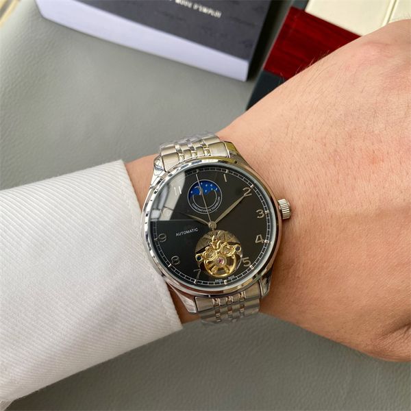 montre de luxe luxury watch men watches 42mm automatic mechanical movement 316 fine steel case wristwatches, Slivery;brown
montre de luxe luxury watch men watches 42mm automatic mechanical movement 316 fine steel case wristwatches, Slivery;brown