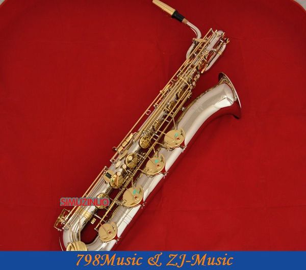 support professional nickel plated and lacquer gold baritone saxophone sax high f# leather case
support professional nickel plated and lacquer gold baritone saxophone sax high f# leather case