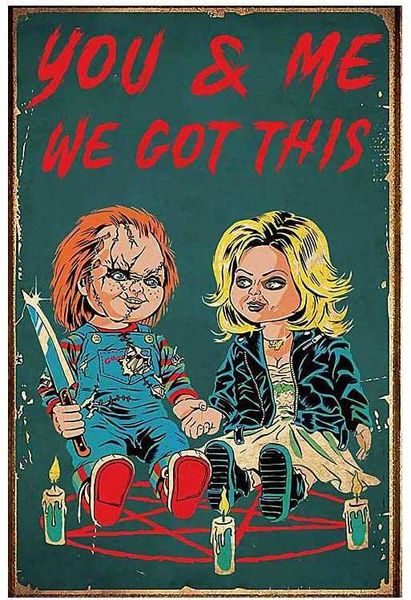 chucky you and me we got this  halloween tin sign cafe bar home wall art decoration retro metal tin sign 8x12 inch
chucky you and me we got this  halloween tin sign cafe bar home wall art decoration retro metal tin sign 8x12 inch