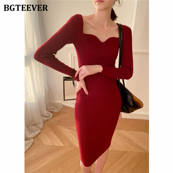 vintage square collar knit bodycon dress women 2021 autumn sweater dresses for women knitting mid-length vestidos femme, Black;gray
vintage square collar knit bodycon dress women 2021 autumn sweater dresses for women knitting mid-length vestidos femme, Black;gray
