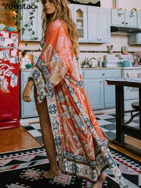 women's swimwear summer vacation beach cover up kimono vintage floral print holiday bikini outing boho loose long cardigan swimsuit cov, White;black
women's swimwear summer vacation beach cover up kimono vintage floral print holiday bikini outing boho loose long cardigan swimsuit cov, White;black