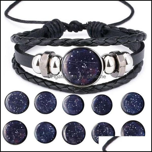 charm bracelets jewelry zodiac sign bracelet with black leather mtilayer 12 constellation pattern glass cabochon bangle for men drop deliver, Golden;silver
charm bracelets jewelry zodiac sign bracelet with black leather mtilayer 12 constellation pattern glass cabochon bangle for men drop deliver, Golden;silver