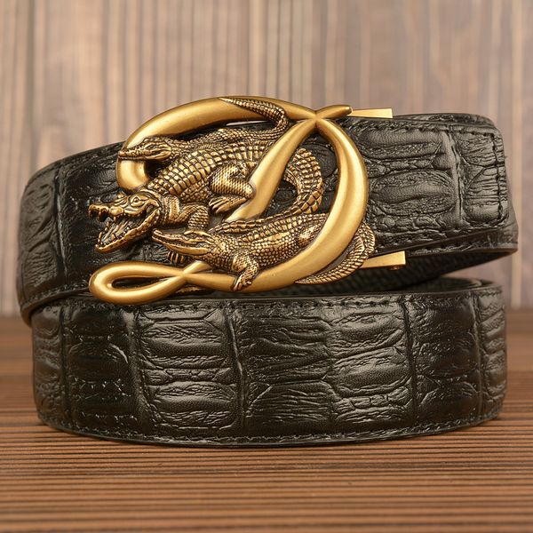 fashion layer automatic buckle belt men's crocodile pattern cowhide belt casual pants with personalized gift sports men belts unadjusta, Black;brown
fashion layer automatic buckle belt men's crocodile pattern cowhide belt casual pants with personalized gift sports men belts unadjusta, Black;brown