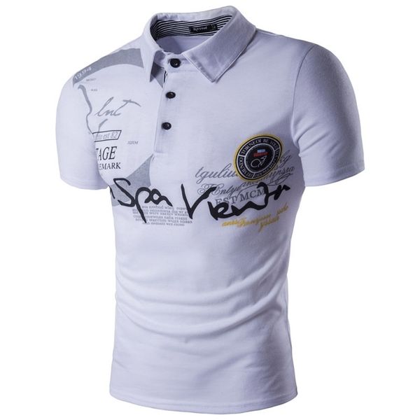 letter graphic print short sleeve mens personality fashion polo shirt 220616, White;black
letter graphic print short sleeve mens personality fashion polo shirt 220616, White;black