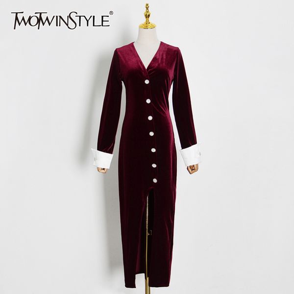 temperament split slim dress for women v neck long sleeve high waist red dresses female fashion clothes 210423, Black;gray
temperament split slim dress for women v neck long sleeve high waist red dresses female fashion clothes 210423, Black;gray