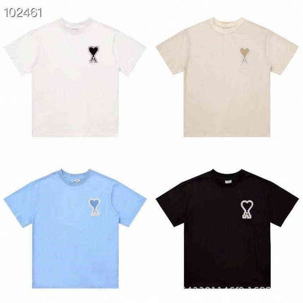 short fashion designerbrand sleeve casual versatile embroidery great love men's and women's t-shirt, White
short fashion designerbrand sleeve casual versatile embroidery great love men's and women's t-shirt, White