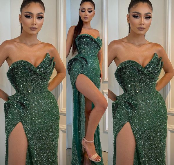 2022 plus size arabic aso ebi dark green mermaid prom dresses sweetheart sparkly evening formal party second reception birthday engagement b, Black
2022 plus size arabic aso ebi dark green mermaid prom dresses sweetheart sparkly evening formal party second reception birthday engagement b, Black