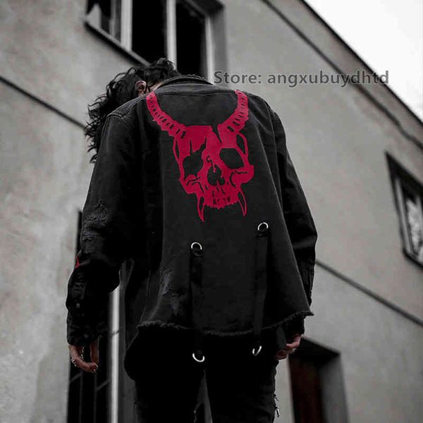 2022 arsv luxury men's sweatshirt autumn men jacket korean fashion brand large skull embroidered denim hole designer street style hip h, Black
2022 arsv luxury men's sweatshirt autumn men jacket korean fashion brand large skull embroidered denim hole designer street style hip h, Black