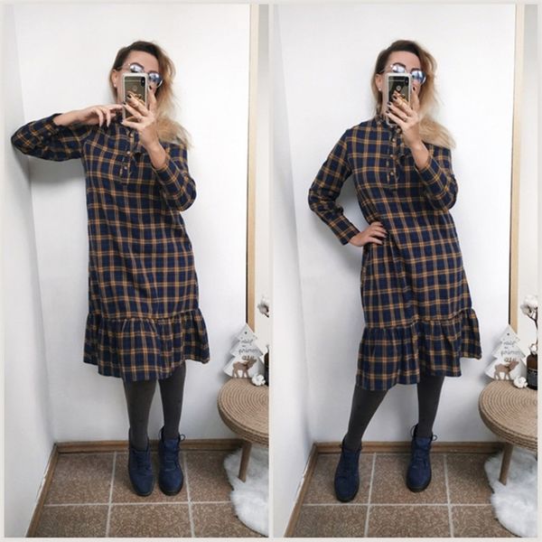 women cotton and linen dress 2020 spring summer female fashion vintage plaid elegant a-line dress long sleeve casual dress t200526, Black;gray
women cotton and linen dress 2020 spring summer female fashion vintage plaid elegant a-line dress long sleeve casual dress t200526, Black;gray