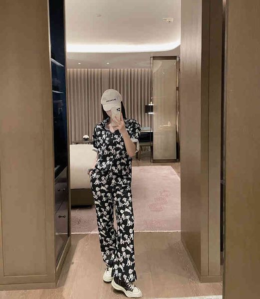 two piece dress 2022 spring fashion recommendation dog print short sleeve shirt + wide leg pants pajama style suit women 20dg, White
two piece dress 2022 spring fashion recommendation dog print short sleeve shirt + wide leg pants pajama style suit women 20dg, White