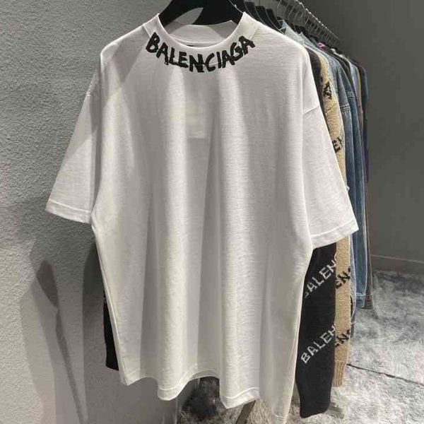 high balencaigass quality t shirts version original classic thread letter printing loose sleeve, White;black
high balencaigass quality t shirts version original classic thread letter printing loose sleeve, White;black