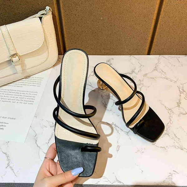 sandals slippers women wear the spring set toe crystal shaped high heels, one-sided band clip sandals, Black
sandals slippers women wear the spring set toe crystal shaped high heels, one-sided band clip sandals, Black
