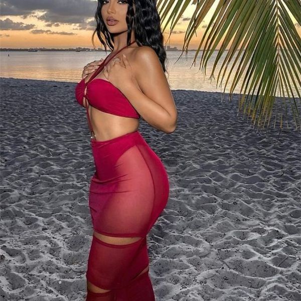 cm.yaya women mesh see though roll patchwork sleeveless halter neck bodycon midi maxi long dresses for summer beach 220516, Black;gray
cm.yaya women mesh see though roll patchwork sleeveless halter neck bodycon midi maxi long dresses for summer beach 220516, Black;gray