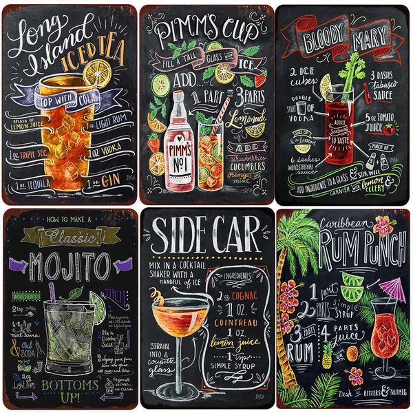 cocktail ingredients vintage rum punch metal plates mojito metal sign bloody mary iced tea painting wall posters home deco
cocktail ingredients vintage rum punch metal plates mojito metal sign bloody mary iced tea painting wall posters home deco
