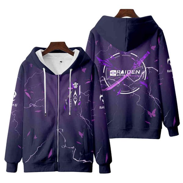 men hoodie game genshin impact beelzebul 3d print zip up women sweatshirt raiden shogun baal cosplay zipper hooded jacket, Black
men hoodie game genshin impact beelzebul 3d print zip up women sweatshirt raiden shogun baal cosplay zipper hooded jacket, Black