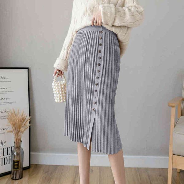 knitted womens stretch autumn winter korean highwaist pleated aline button casual sweater skirt 210412, Black
knitted womens stretch autumn winter korean highwaist pleated aline button casual sweater skirt 210412, Black
