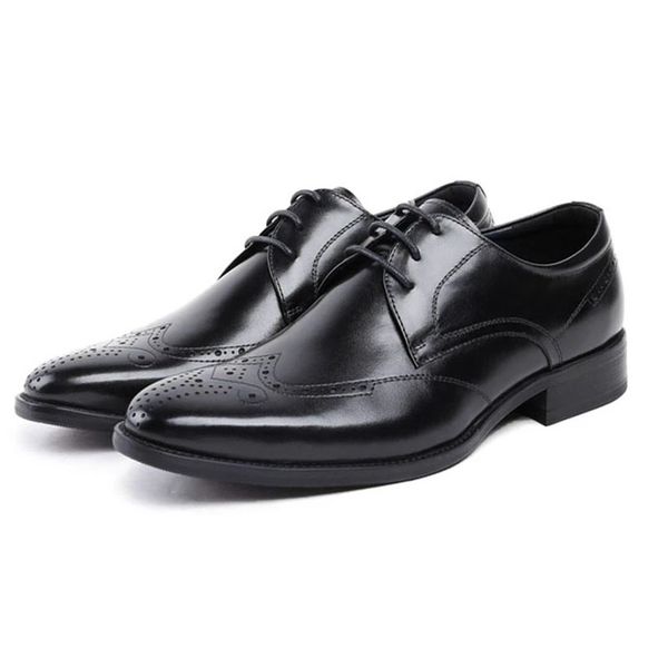 derby leather shoes men handmade genuine leather formal business wedding shoes, Black
derby leather shoes men handmade genuine leather formal business wedding shoes, Black