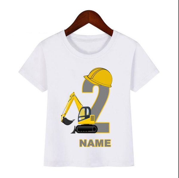baby kids cartoon excavator birthday number name print t shirt children birthday t-shirts boy, Blue
baby kids cartoon excavator birthday number name print t shirt children birthday t-shirts boy, Blue