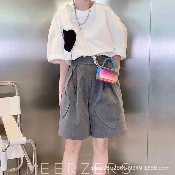 women's t-shirt spring and summer three-dimensional love paste cloth dotted line t off shoulder trim foreign style short sleeve t-shirt, White
women's t-shirt spring and summer three-dimensional love paste cloth dotted line t off shoulder trim foreign style short sleeve t-shirt, White