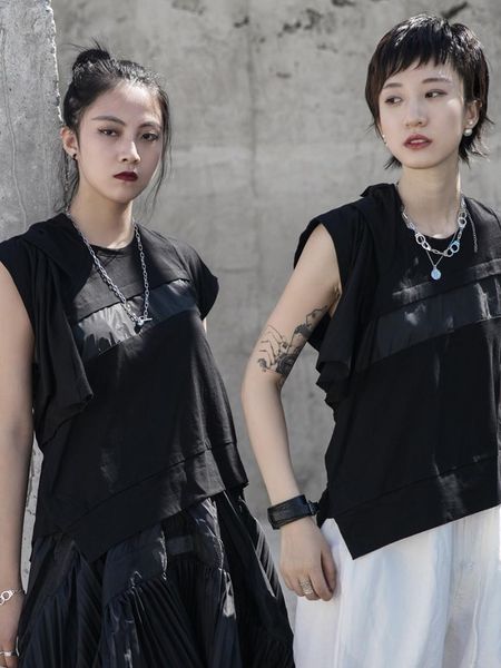 women's t-shirt 2022 original designer summer irregular slim women's sleeveless female dark t-shirtwomen's, White
women's t-shirt 2022 original designer summer irregular slim women's sleeveless female dark t-shirtwomen's, White