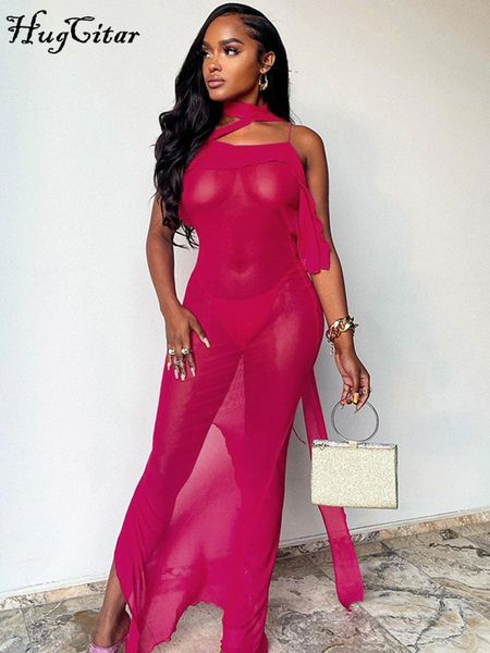 backless sleeveless pure color halter bandage see through irregular maxi dress 2022 summer bodycon casual party overall, Black;gray
backless sleeveless pure color halter bandage see through irregular maxi dress 2022 summer bodycon casual party overall, Black;gray