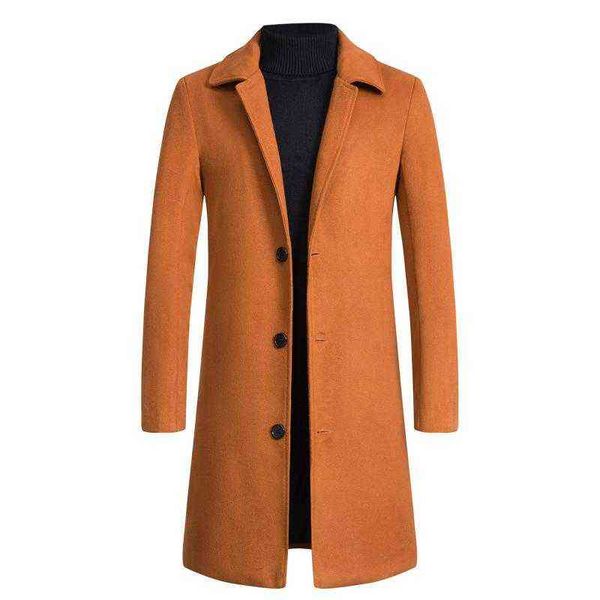 men's wool & blends men solid long woollen overcoat winter warm casual single breasted color turn-down collar business t220810, Black
men's wool & blends men solid long woollen overcoat winter warm casual single breasted color turn-down collar business t220810, Black