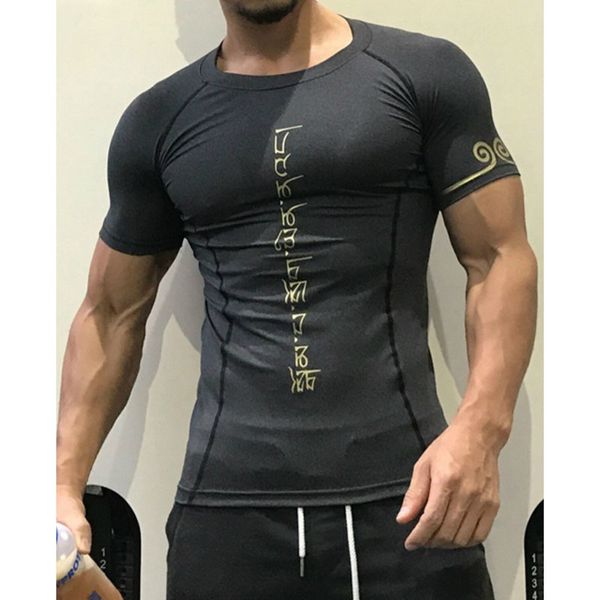 men's quick dry fitness printed tees outdoor sport running climbing short sleeves shirt tights bodybuilding corest t-shirt, White;black
men's quick dry fitness printed tees outdoor sport running climbing short sleeves shirt tights bodybuilding corest t-shirt, White;black