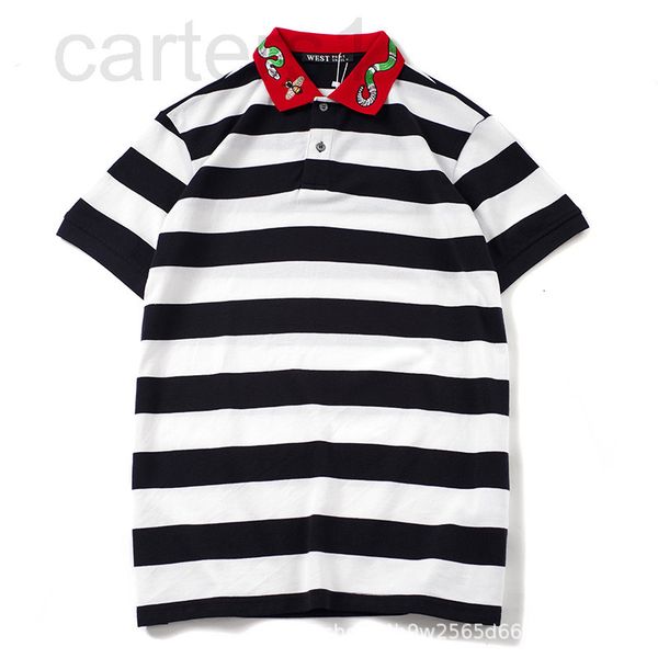 men's t-shirts designer chao brand new polo shirt striped embroidery bee snake loose versatile short sleeve pure cotton couple t-shirt, White;black
men's t-shirts designer chao brand new polo shirt striped embroidery bee snake loose versatile short sleeve pure cotton couple t-shirt, White;black