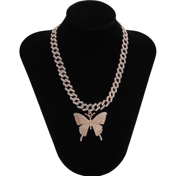 choker butterfly necklace cuban link chain for women iced out statement chokers pendent hip hop jewelry girls accessories, Golden;silver
choker butterfly necklace cuban link chain for women iced out statement chokers pendent hip hop jewelry girls accessories, Golden;silver